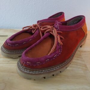 Vintage Tribeca Three Tone Leather Wallabee Loafer Shoes